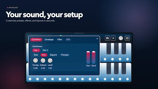 MuseLead Synthesizer ডাউনলোড করুন – অ্যান্ড্রয়েডের সেরা সিন্থেসাইজার - Screenshot 4