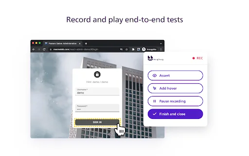 BugBug Automation Testing ডাউনলোড করুন – কোড ছাড়া অটোমেশন - Screenshot 2