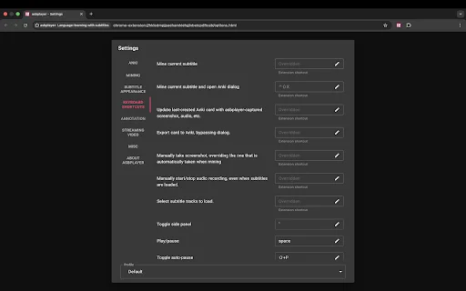 asbplayer ডাউনলোড করুন – ভাষা শেখার সেরা ফ্রি এক্সটেনশন - Screenshot 3