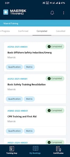 Maersk Training TMS ডাউনলোড করুন – আপনার প্রশিক্ষণের অগ্রগতি ট্র্যাক করুন - Screenshot 5
