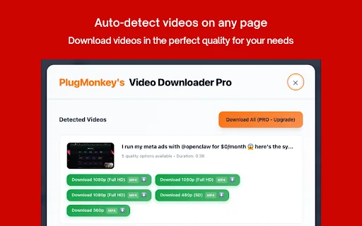 Video Downloader Pro ডাউনলোড করুন – যেকোনো ওয়েবসাইট থেকে ভিডিও সেভ করুন - Screenshot 1
