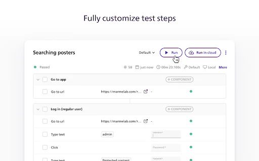 BugBug Automation Testing ডাউনলোড করুন – কোড ছাড়া অটোমেশন - Screenshot 4