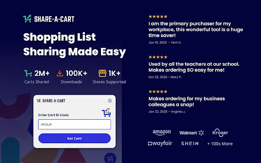 Share-A-Cart ডাউনলোড করুন – অনলাইন শপিং কার্ট শেয়ার করুন সহজে - Screenshot 1