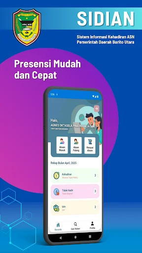 SIDIAN BARUT অ্যাপ ডাউনলোড করুন – ডিজিটাল উপস্থিতি ও ট্র্যাকিং সিস্টেম - Screenshot 1