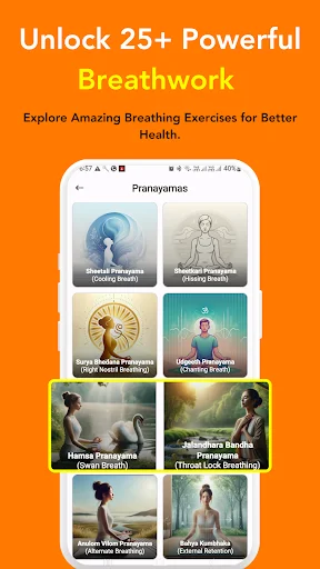 Pranayama Breathing Exercise ডাউনলোড করুন – মানসিক প্রশান্তি ও স্বাস্থ্যের জন্য - Screenshot 2