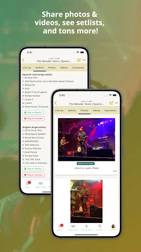 Concert Archives ডাউনলোড করুন – কনসার্ট ট্র্যাকিং ও ডায়েরি অ্যাপ - Screenshot 5