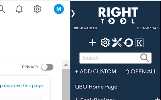 RightTool for QuickBooks Online ডাউনলোড করুন – কার্যকারিতা বাড়ান - Screenshot 1