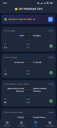 Multi Betting Tips Daily Win ডাউনলোড করুন – সেরা বেটিং টিপস - Screenshot 5